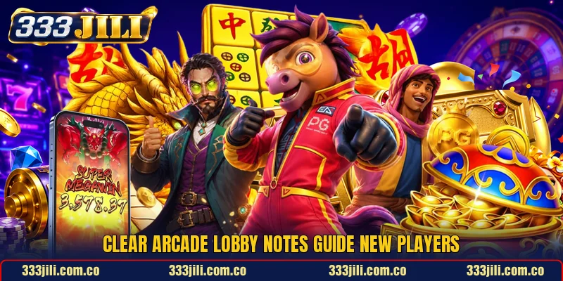 Clear Arcade lobby notes guide new players Clear Arcade lobby notes guide new players