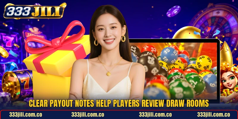 Clear payout notes help players review draw rooms