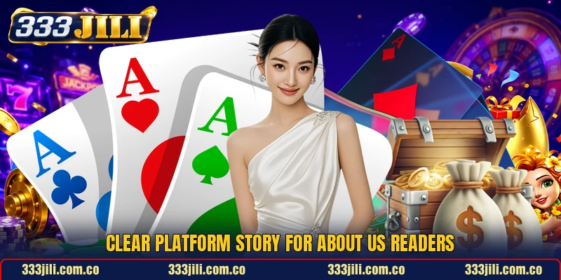 Clear platform story for about us readers Clear platform story for about us readers