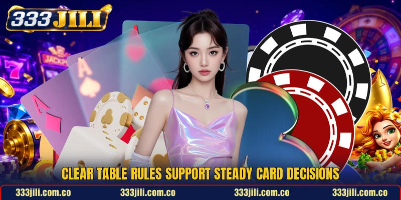 Clear table rules support steady card decisions Clear table rules support steady card decisions