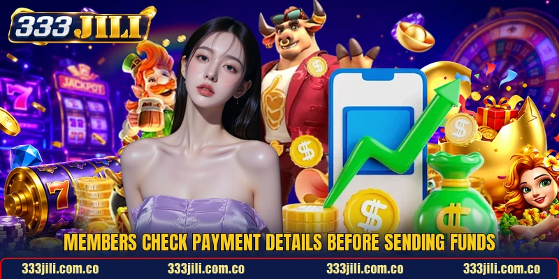 Members check payment details before sending funds