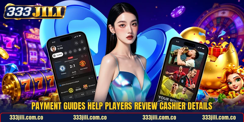 Payment guides help players review cashier details